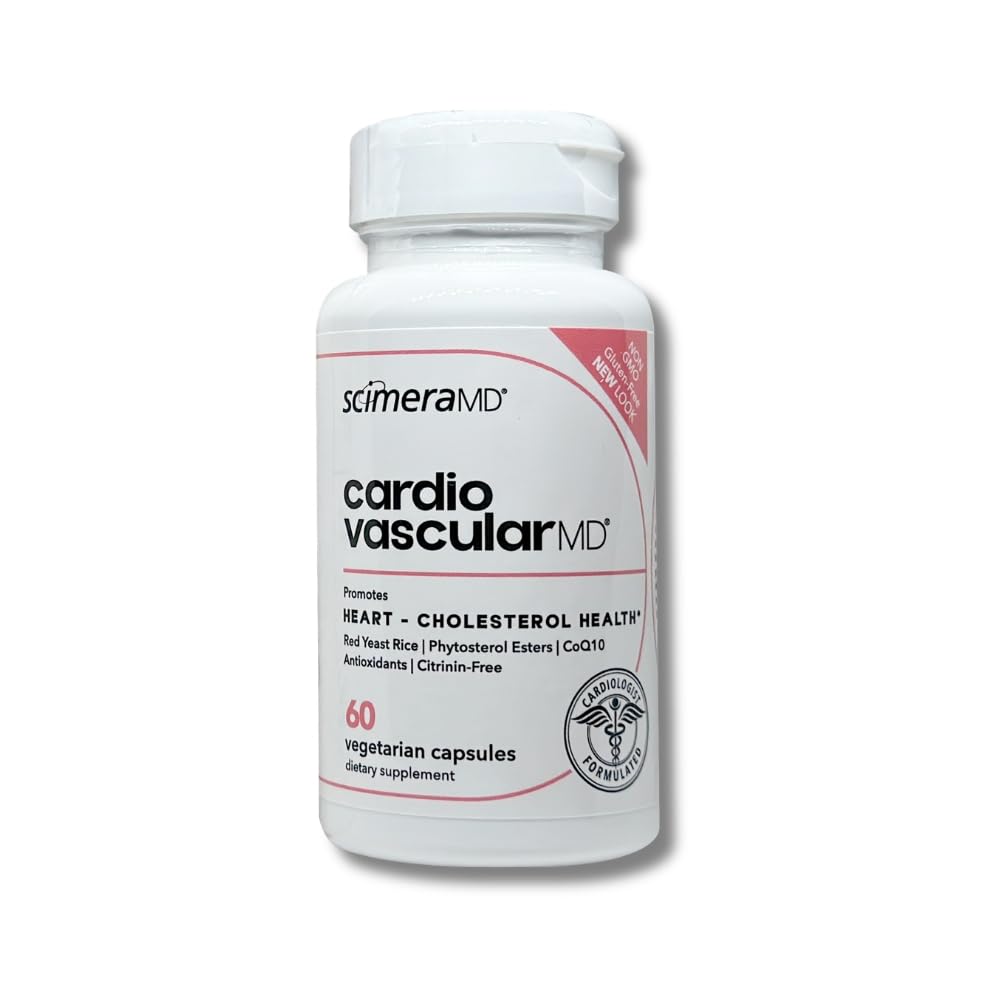 ScimeraMD® CardiovascularMD Integratore di riso di lievito rosso con Phytosterol Ester e CoQ10 per la salute del cuore e il supporto del colesterolo, 60 CT