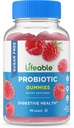Probiotici Liberi di Zucchero Lifeable – Great Tasting Natural Flavor Gummy Supplement Chewable – OGM Free, Vegetariano, Gluten Free – per Gut Health e Supporto Immune – per Adulti, Uomini, Donne – 90 Gummies