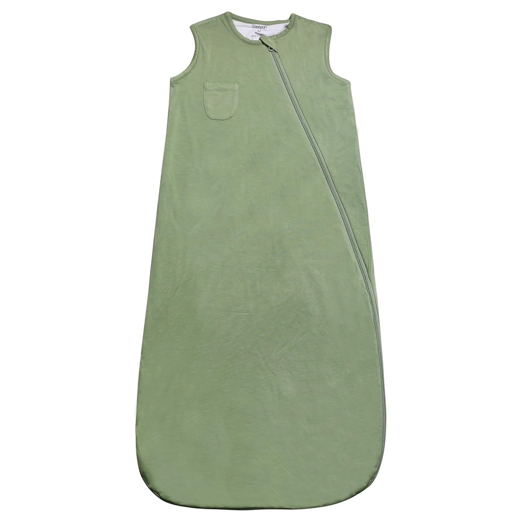 Sun Sack Super Soft Rayon Realizzato in Bamboo Sleeping Bag (0.5 TOG) per i bambini e i bambini Warmer Summer/Spring Nights – Tessuto lavabile e traspirante Green M (18-36 mesi)