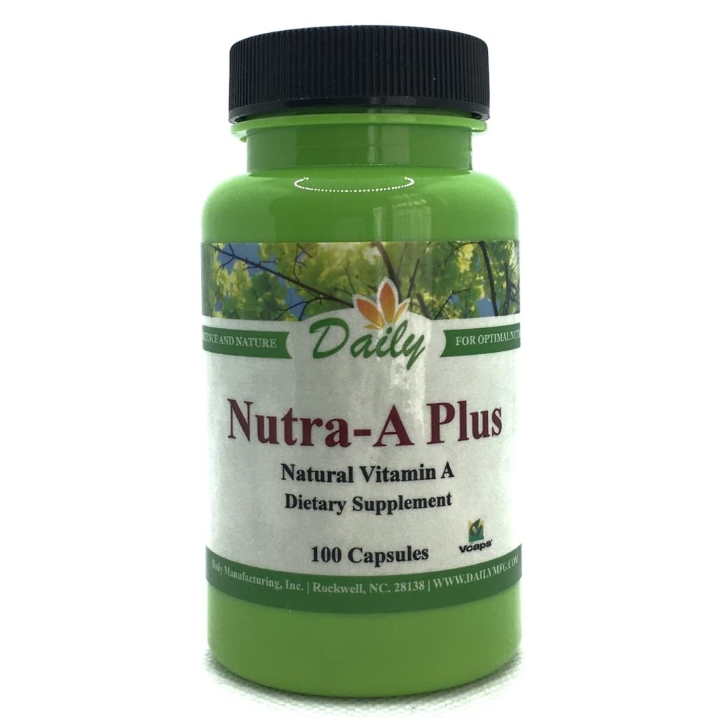 Daily Manufacturing Nutra-A PlusTM (Vitamin A-Palmitate & Beta-Carotene) 100 capsule vegetariane