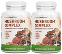 Herbal Nutrition Mushroom Complex 700mg a 1400mg. I 5 funghi più potenti - Lions Mane, Reishi, Chaga, Maitake, Shiitake - Supporta la salute immunitaria, Nootropic Brain Health for Memory & Focus