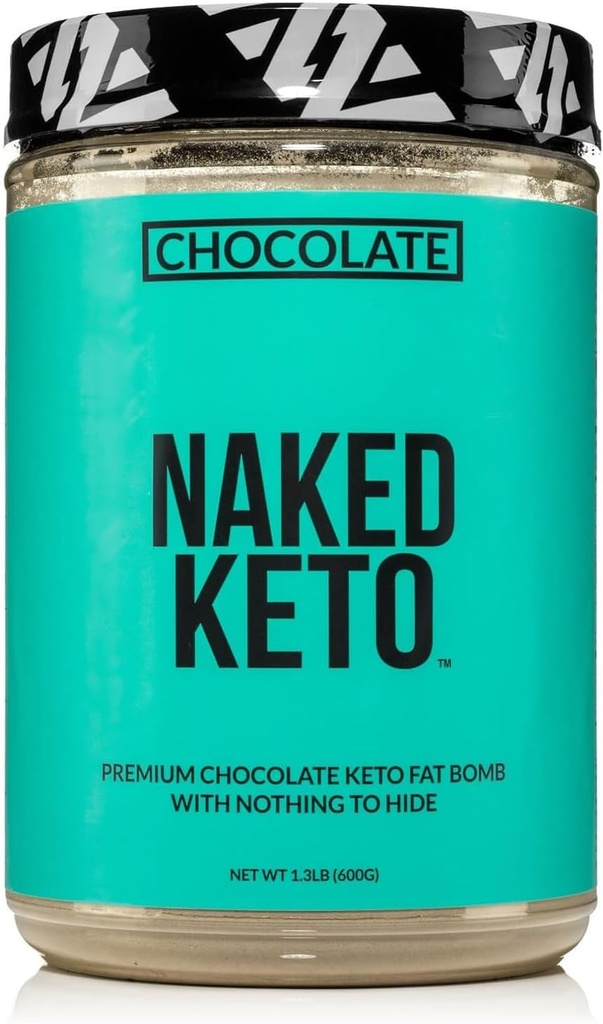 Naked Chocolate Keto - Premium Chocolate Keto Fat Bomb Powder - Niente artificiale - Polvere senza glutine Keto Bomb Chocolate Mct olio senza glutine con No Gmos - 1.3 Lb