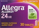 Allegra Adulto 24HR Antistamina non sonnolenta, 30 compresse, Rilievo di sintomi di allergia rapido, 180 mg
