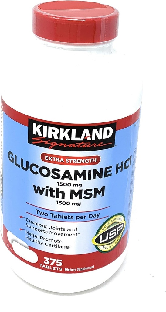 Kirkland Firma Glucosamina con MSM, 375 compresse (3 Pack)
