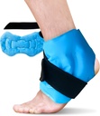 Ankle Ice Pack Wrap per gonfiamento, gel riutilizzabile Ice Pack per lesioni alla caviglia, terapia a compressione fredda per sollievo dal dolore al piede, Achille Tendonite, Fascite plantare, Sprains