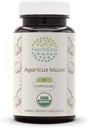 HerbEra Agaricus Blazei USDA Organic 60 Capsule | Natural Herbal Supplement | Capsule Vegetariani Organici Certificati e Agaricus Blazei Organici (Agaricus blazei murill) Fungo essiccato (60 Capsule)