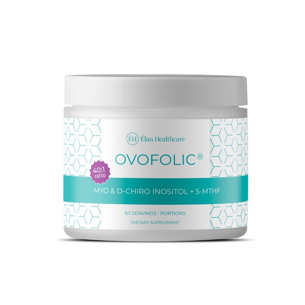 Supplemento PCOS per le donne - Aumentare la fertilità, l'equilibrio ormonale e il supporto PCOS - Myo-Inositol, D-Chiro Inositol, Folato attivo - Integratori PCOS ad alta potenza (60 Serve, 129g Jar)
