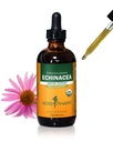 Estratto di liquido di radice di Echinacea organico certificato Pharm per il supporto del sistema immunitario, alcool di canna organica, 4 oncia