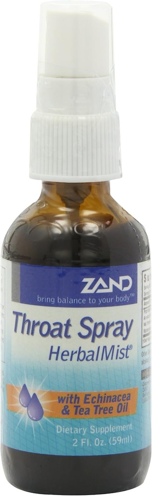 ZAND Immunity HerbalMist Throat Spray | Formula rilassante con Echinacea, Tea Tree, Sage, Elderberry & Peppermint (2oz)