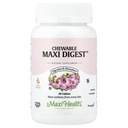 Maxi Health Chewable Digest - Natural Digestive Enzymes with Bromelain and Calcium- Quick-Acting - 90 Chewables - Kosher - Supporta la digestione sana e il comfort congiunto per uomini e donne