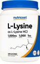Nutricost L-Lysine Polvere 1KG (2.2lbs) - Pure L-Lysine, Non OGM, Gluten Free