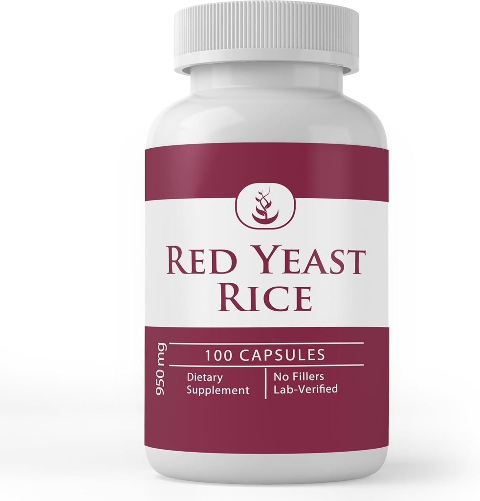 Ingredienti originali puri Estratto di riso di lievito rosso, (100 capsule) Sempre puro, Nessun Additivi o Filler, Lab verificato (100 capsule)