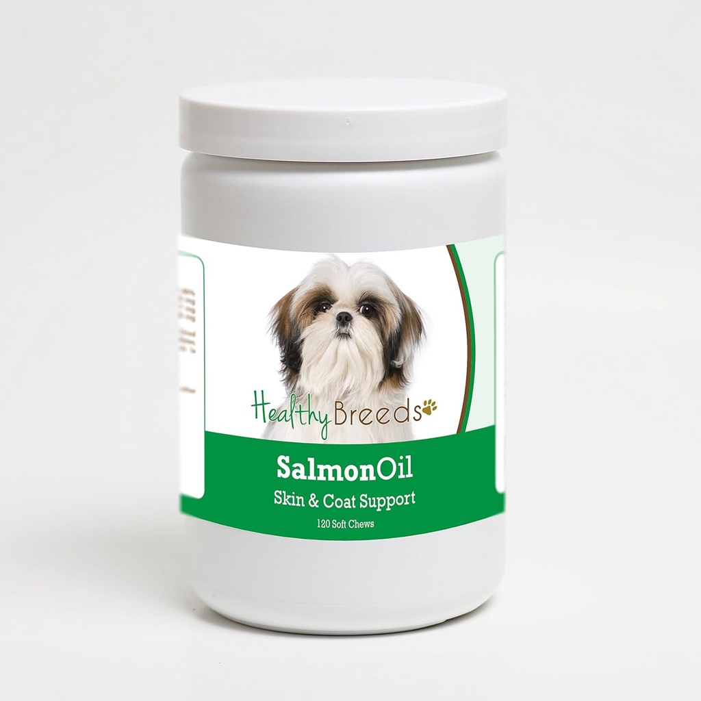 Allevamenti sani Shih Tzu Salmon olio Soft Chews 120 conte