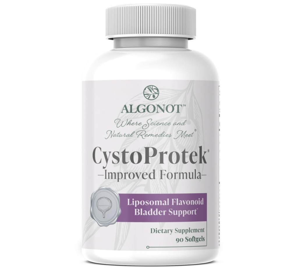 CystoProtek 1 Pack - Formula brevettata promuove la salute della vescica utilizzando una combinazione esclusiva di ialuronato, condroitina e flavonoidi naturali
