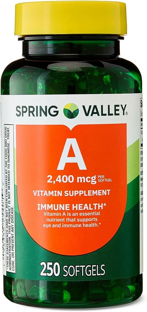 Vitamina A Softgels, 2400 mcg, 250 Contenitore + Portatile Pillola (2 articoli)
