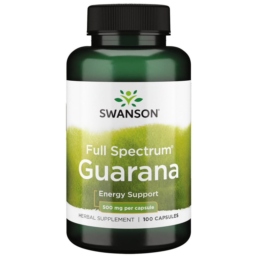 Swanson Guarana 500 Milligrammi 100 capsule