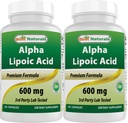 Best Naturals -- Acido alfa lipoico (ALA) - 600 mg (120 conteggio (pacchetto di 2))