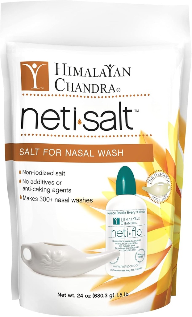 Himalayan Institute Neti Pot Salt Bag - 1.5 lbs - Confezione da 2
