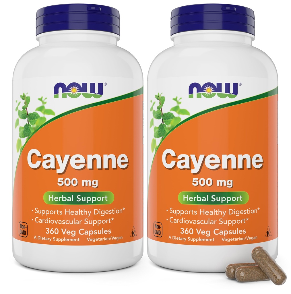 Ora Cayenne (Capsicum annuum) 500 mg, 360 capsule di veg (Pack of 2)