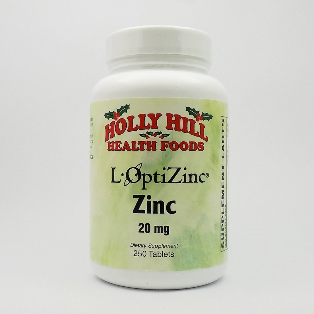 Holly Hill Health Foods, Zinc 20 MG, 250 compresse