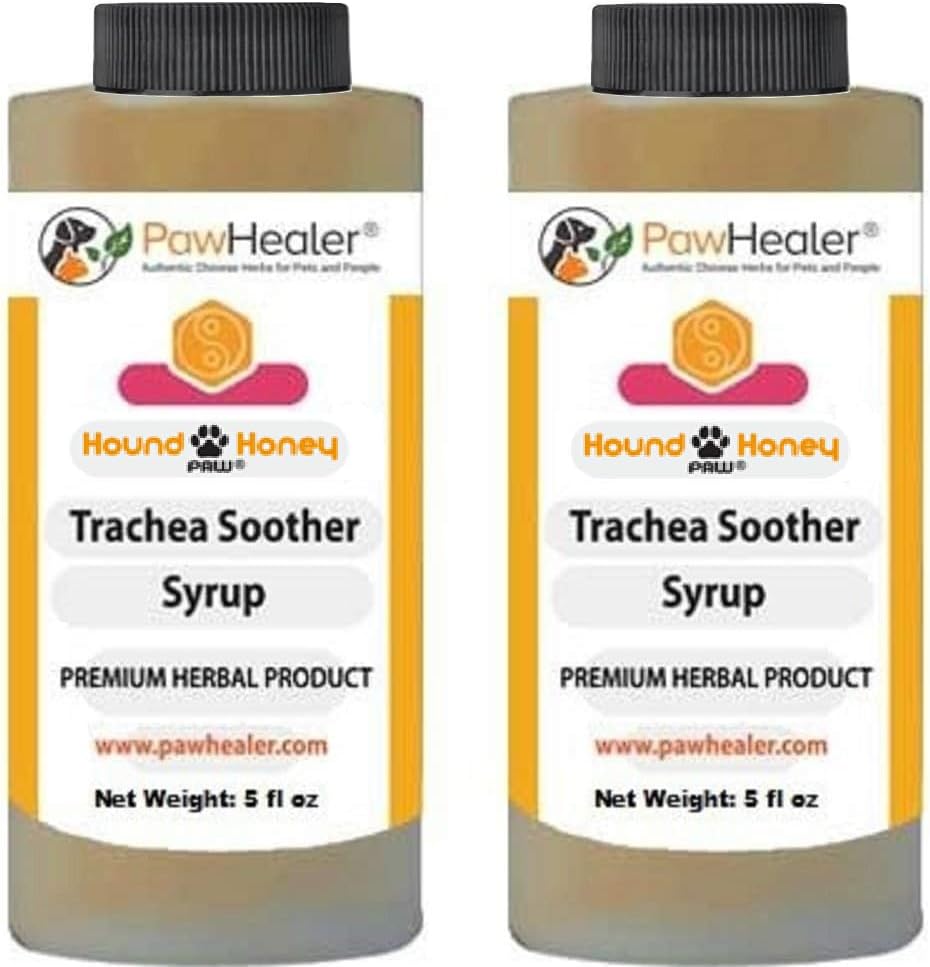 PawHealer Trachea Soother Syrup 2PAK Hound Honey - Natural Herbal Remedy per Sintomi di Collapsed Trachea - Tastes Good - Facile da amministrare (5 fl oz/ea) ...