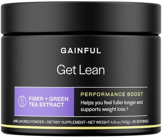 Ottenere Lean Performance Boost, Green Tea Extract Fiber Supplement, Polvere Bere Mix per Gut Health, FiberSMART da Cassava Root, High Fiber Antioxidant Rich Formula, Unflavored, 28 Serve