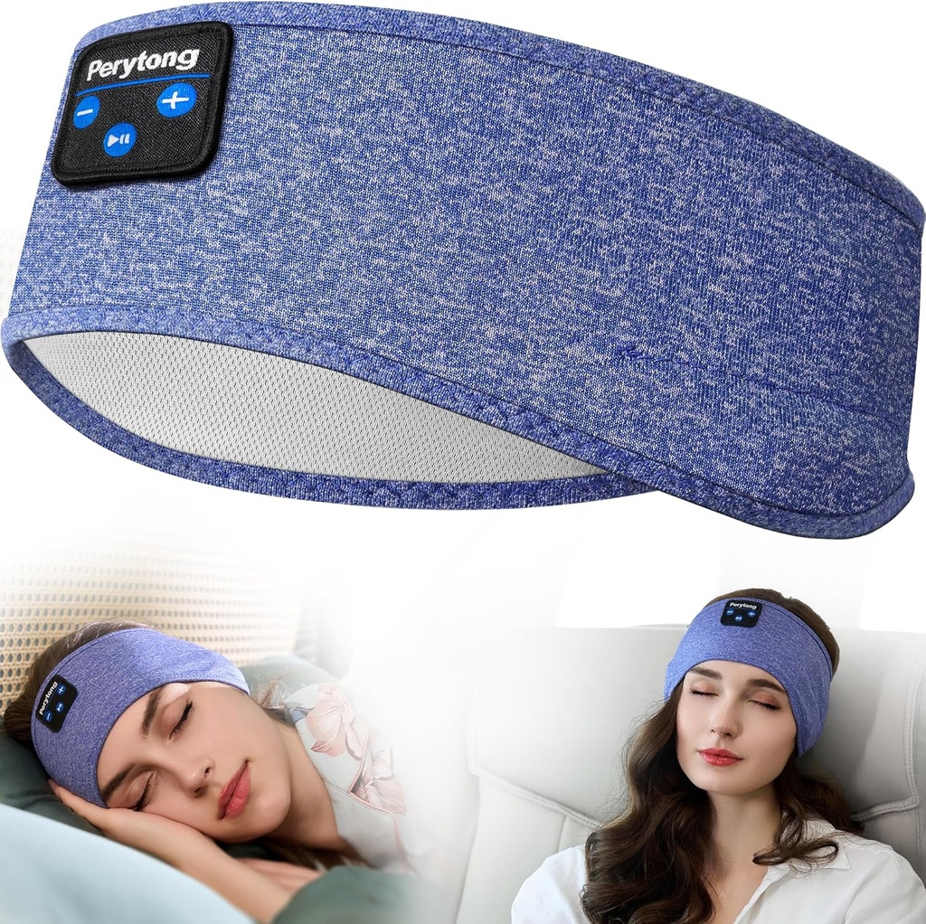 Cuffie Perytong Sleep, Bluetooth Sports Headband Cuffie con Altoparlanti Stereo Ultra-Thin HD Perfetto per dormire, Workout,Jogging,Yoga,Insomnia, Air Travel, Meditation