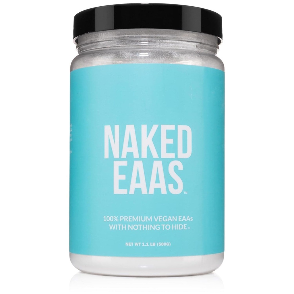 Polvere di aminoacidi NAKED EAAs - 50 Serve - Vegan Aminoacidi essenziali non aromatizzati 500 Grammi - Integratore di polvere di EAA naturali