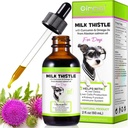 Cardo al latte per cani - Integratore di sostegno al fegato per cani, supporto immunitario e epatico, con Curcumina & Wild Alaskan Salmon Oil, Omega 3 EPA - Supporto naturale al fegato per animali