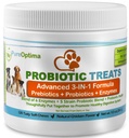 Probiotici chews per cani, enzimi digestivi + prebiotici migliora la digestione, diarrea, costipazione, gas, cattivo respiro, fegato leaky, Allergy Immunity Daily Supplement 120 conti