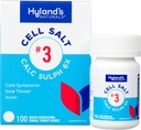 3 Calc Sulph 6X Tablets, Rilievo Freddo, Rilievo Omeopatico Naturale dei Freddi, Sorriso del Sorriso, Acne, Tabelle Smaltimento Rapido, 100 Conte