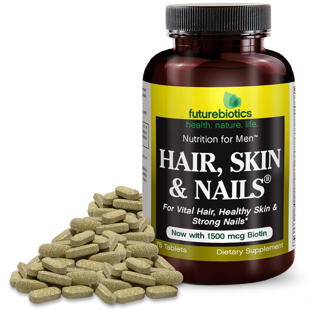 Futurebiotici capelli pelle chiodi per gli uomini compresse, 75-Count