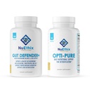 NuEthix Formulations Detoxification e Microbiome Balance Supplement Bundle di Opti-Pure, 30 Serve e Gut Defender+, 90 Serve