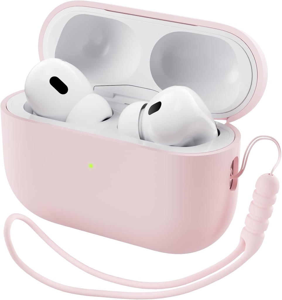 ORNARTO Compatibile con AirPods Pro 2 Case 2022, Silicone ibrido completo protettivo per AirPods Pro 2nd Generation Case, Coperchio pelle visibile anteriore LED