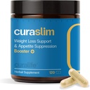 Curaslim supplemento di perdita di peso | 10 ingredienti naturali, Berberina, 5HTP, Cromo, Zafferano | Appetite Suppressant, Metabolismo Booster, Energy Support | 120 capsule