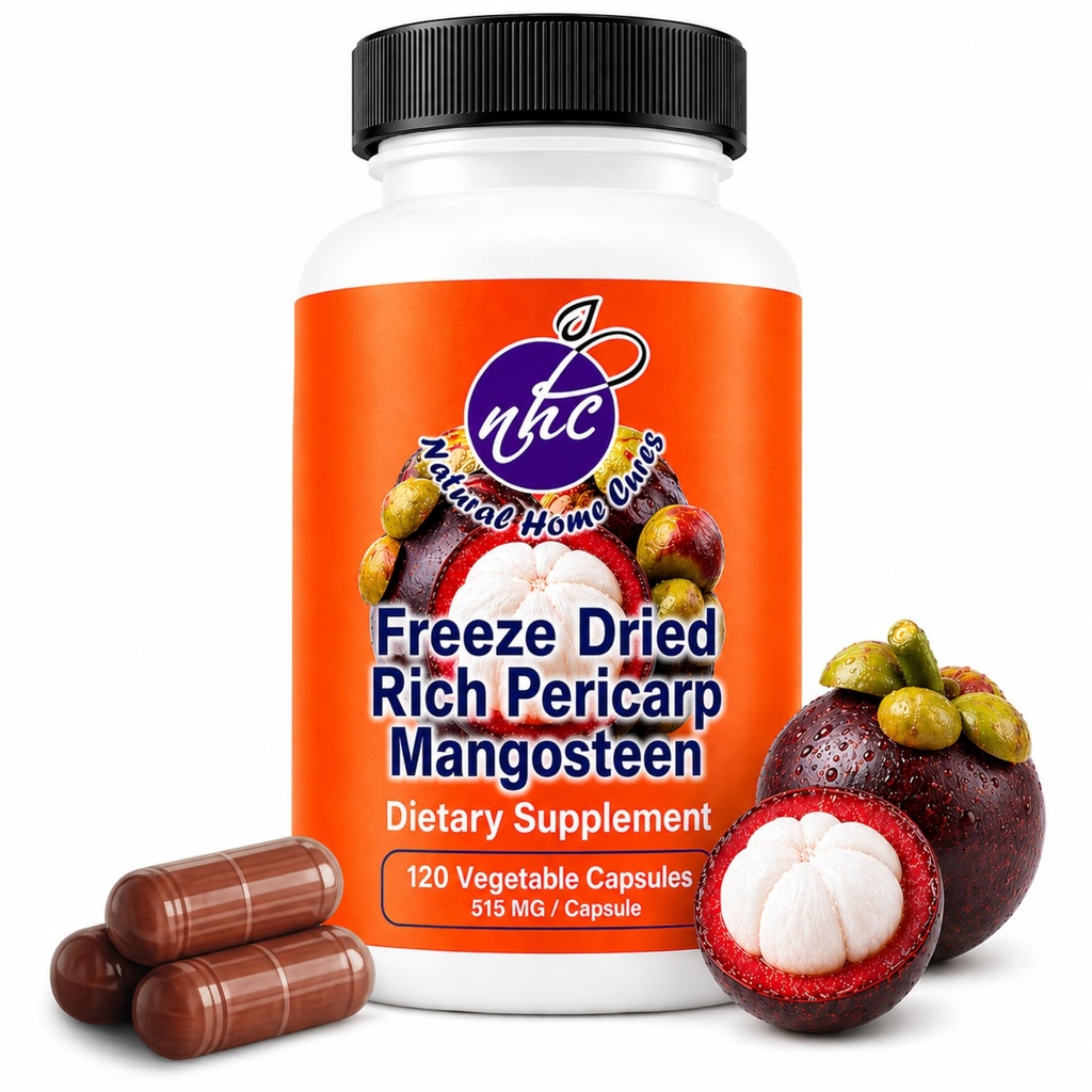Mangosteen Pericarp Capsules – Organic Freeze Dried Powder Strength, Ricco in 56+ Potenti Xanthones & Flavonoidi, Alto ORAC – 120 capsule vegetali