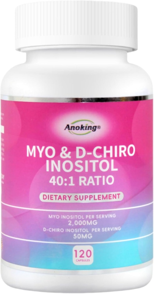 Myo-Inositol & D-Chiro Inositol Supplemento per l'equilibrio ormonale per le donne | Ideale 40:1 Ratio Ovarian Health Support | Adatto per la preconcezione