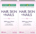 Soluzioni ottimali per capelli, pelle e unghie della natura Formula, 120 Capelli rivestiti (2 X 60 Conte)