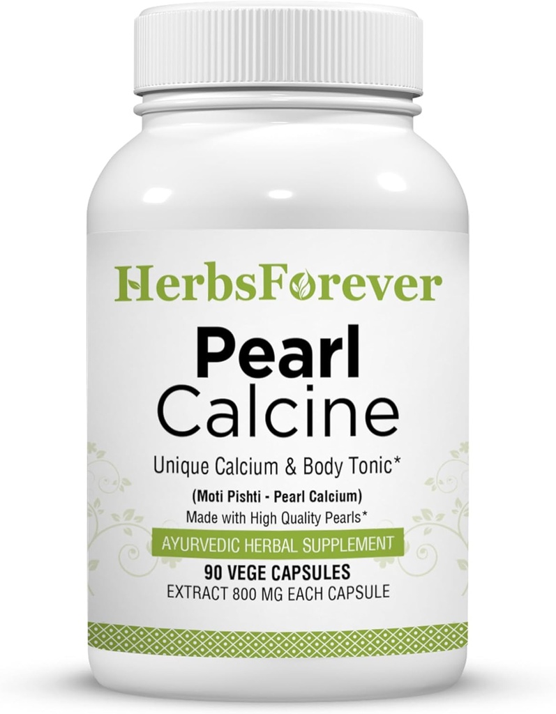 Herbsforever Pearl Calcine Capsule Bone Supplemento Promuove le ossa sane e forti denti 90 capsule