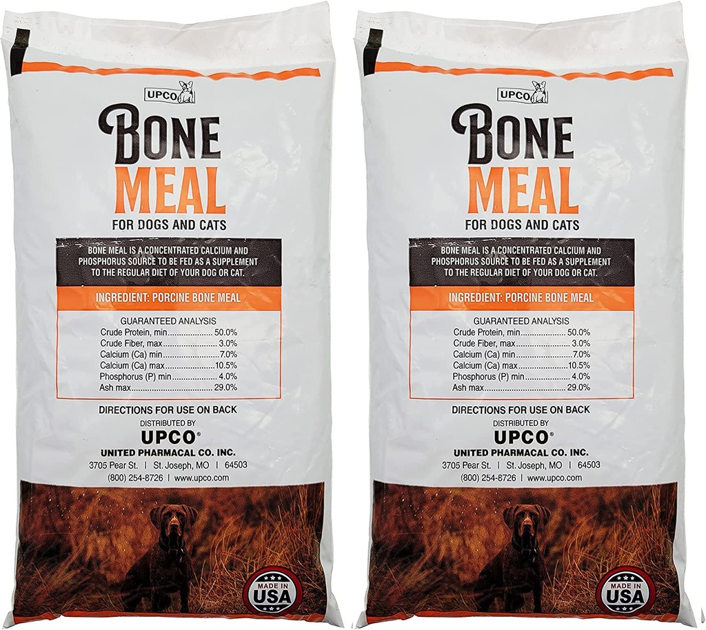 Bone Meal polvere a vapore per cani e gatti 2 Pack Totale 2 Pounds da Upco Bone Meal Made in USA