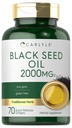 Carlyle Black Seed Oil Softgel Capsule | 2000mg | 70 pillole | per le donne e gli uomini | Non OGM, Gluten Free Herbal Supplement