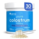 Zena Nutrition Bovine Colostrum Powder Supplement, 1000mg Pure Colostrum, Supporta la salute immunitaria e digestiva, Promuove la salute del fegato, Keto, Gluten Free, Grass Fed, Senza aroma, 30 Serve