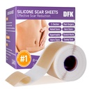 Fogli per cicatrici in silicone, Nastro per cicatrici in silicone(1.6"x 79" Roll-2M), Strisce in silicone professionali riutilizzabili, Fogli per cicatrici in silicone morbido per cicatrici chirurgiche,Keloid,Acne Scarpa,C-Sezione