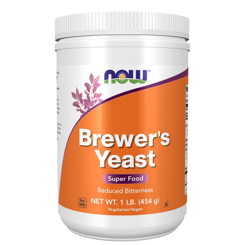 NOW Integratori alimentari, Polvere di lievito di birra con Proteine e B-Vitamini naturali, 1-Pound