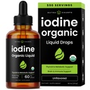 Gocce liquide di iodio organico - 250 mcg supplemento di iodio per le donne e gli uomini - Soluzione di iodido di potassio 250 mcg - 590 Serve - tiroide, ormone e supporto metabolico - Non-GMO, Vegan NPN 80119762