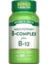 Nature's Truth Vitamin B Complex | 165 compresse | Plus B12 | Vegan & Non OGM Supplemento