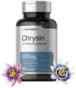 Horbäach Chrysin Supplemento | 500mg | 60 capsule | Estratto di fiore della passione | Non OGM, Integratore senza glutine