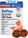 PetPlate Up to Fluff Soft Chews for Dogs, Skin & Coat Support, USDA Organic Supplement, Grain-Free, Human-Grade, Include olio di salmone e biotina, Forniture per animali domestici (Pack of 1, 9,8 Ounce)