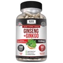 Kaya Naturals Red Panax Ginseng + Ginkgo Biloba - Nootropic Brain Supplement - Supporto cognitivo e concentrativo - Brain Booster, Focus e Memory Supplement - 180 Capsule
