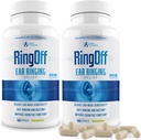 Ring Off (120 Caps) – Sollievo del tinnito per le orecchie anelli, Clear Tinnitus Quieting Ear Ringing Relief & Restoring Inner Peace, Ginkgo Biloba, Zinc Picolinate & More – Efficace assistenza sanitaria uditiva